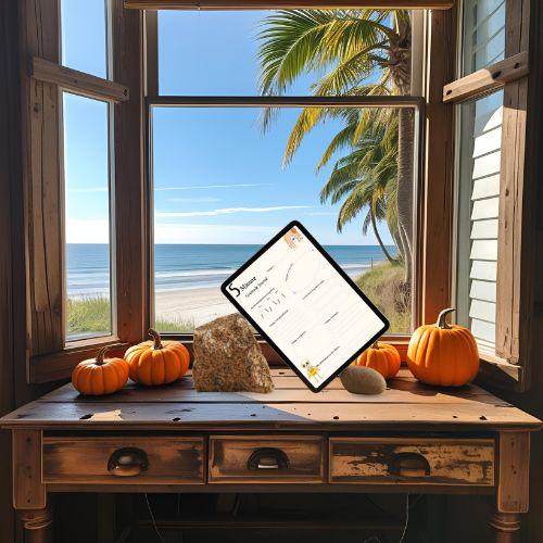 Self-Care Manifestation Journal Bundle | Digital Printable Planner, Gratitude, Dream, Habit Tracker | Summerween, Halloween, Witchy