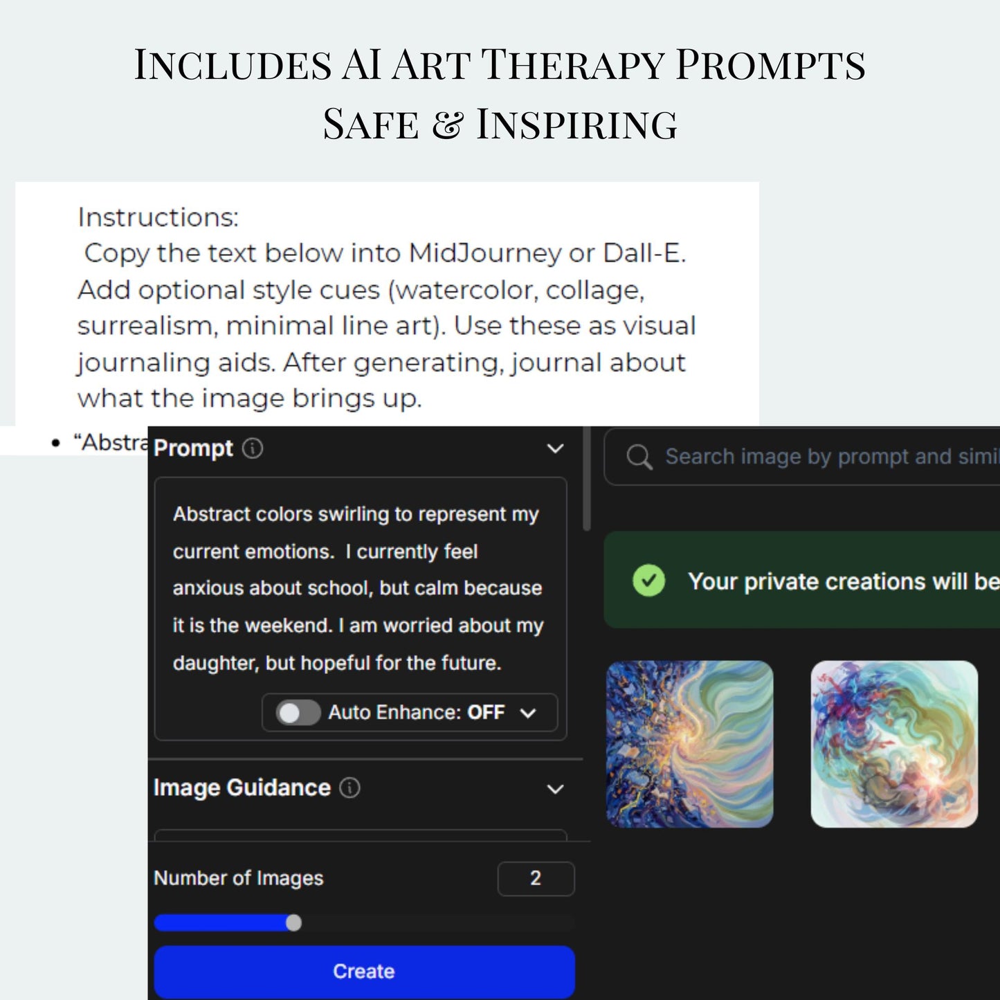 Therapeutic Journaling Prompts Bundle | AI-Powered Self-Reflection, Art Therapy, Gratitude, Goal Setting | Printable PDF | ChatGPT Prompts