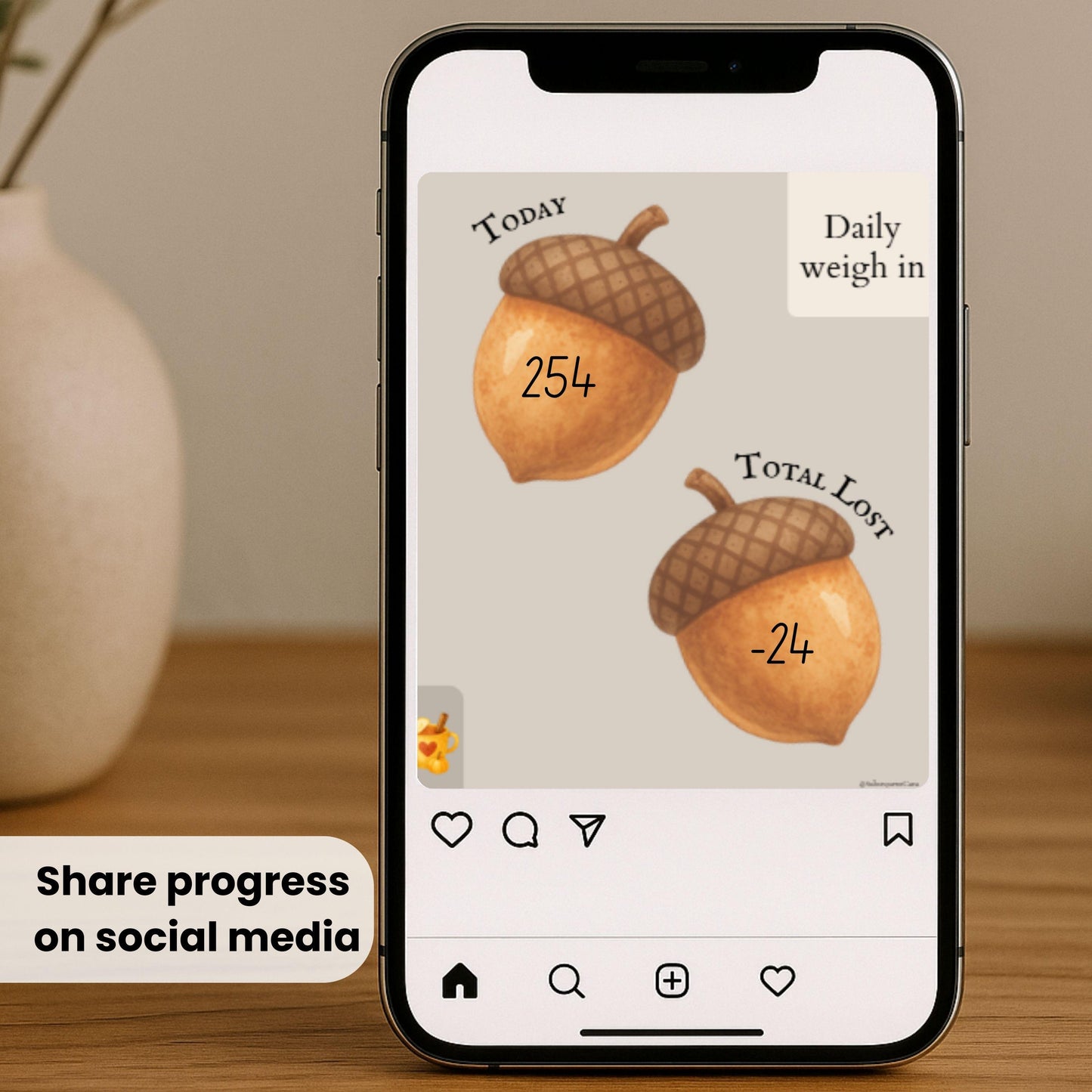Fall Weight Loss Tracker Templates: Instagram Story & Post (Digital Download)
