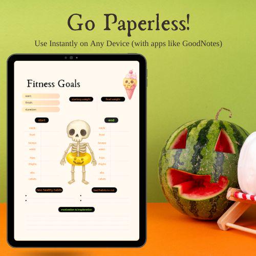 Summerween Wellness Planner: Spooky-Cute Fitness & Health Tracker (Printable PDF)