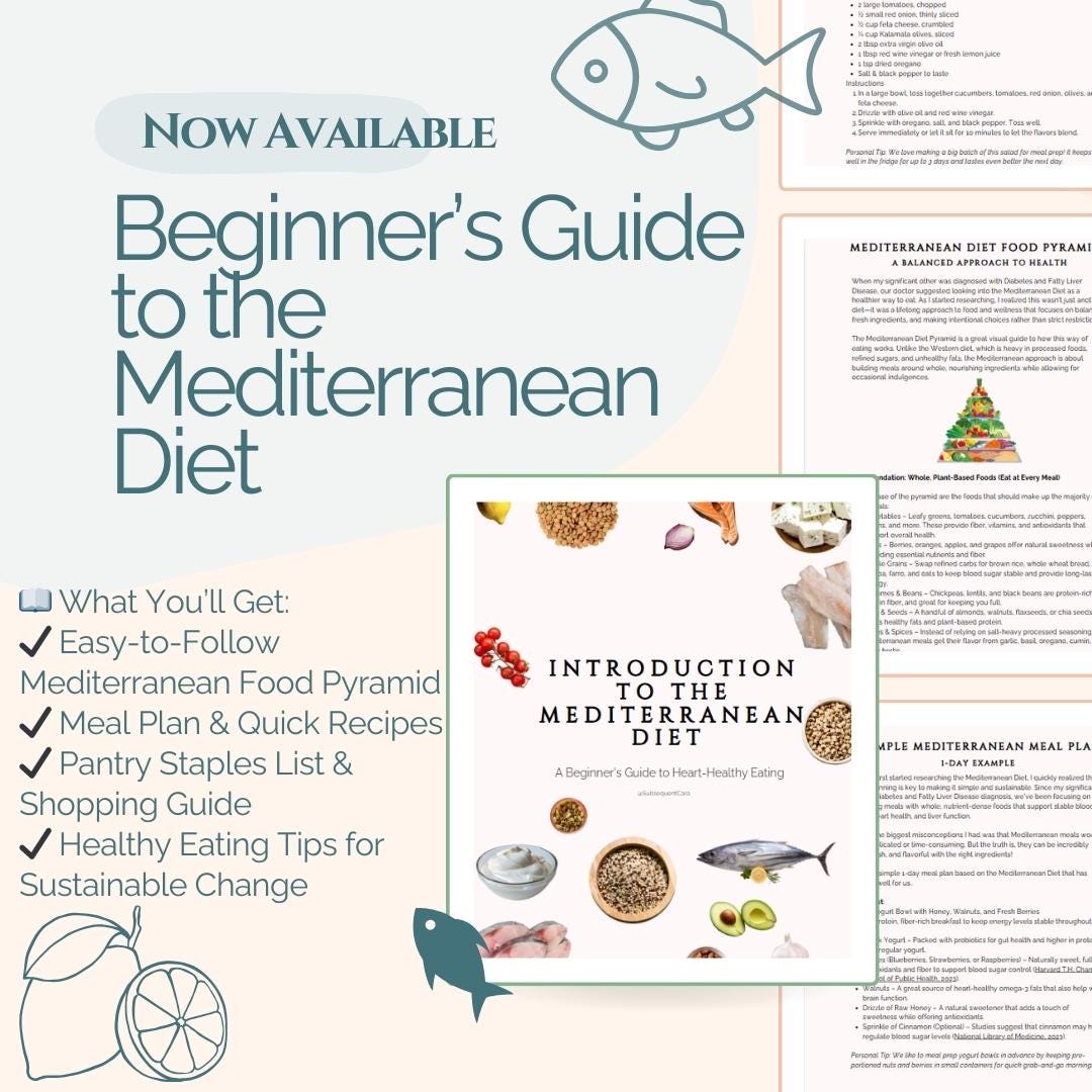 Mediterranean Diet Beginner's Guide: Printable Meal Plan & Recipes (PDF Download)