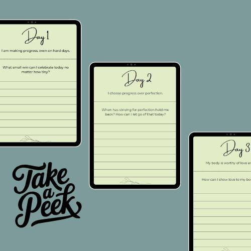 Mindset Reset Journal | 30-Day Wellness Affirmations & Prompts | Mental Health PDF | Printable Self-Care Workbook