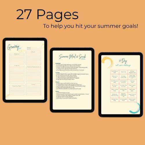 21-Day Summer Slim Down Challenge: Fitness & Wellness Planner (Digital Download)