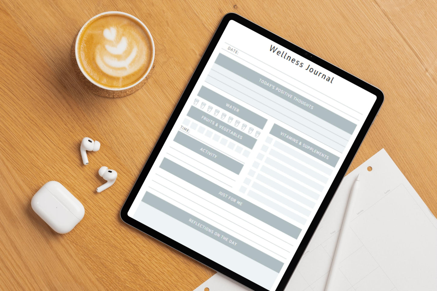 Wellness Journal Bundle: Habit & Fitness Tracker (GoodNotes PDF, Instant Download)