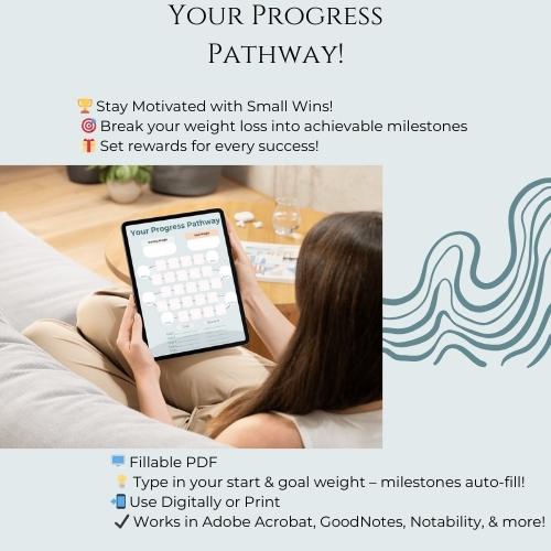 Automated Weight Loss Tracker: Fillable PDF, Printable Goal Chart (Digital Download)