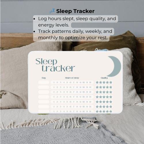 Wellness Tracker Bundle | Self-Care, Sleep, Vitamins & Period Tracker | Printable | Digital | 3 Sizes