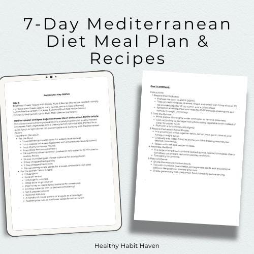 7-Day Mediterranean Diet Meal Plan | Healthy Recipes & Meal Prep Guide