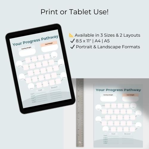 Automated Weight Loss Tracker: Fillable PDF, Printable Goal Chart (Digital Download)