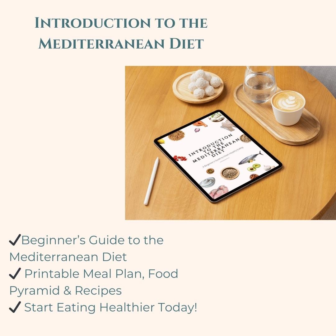 Mediterranean Diet Beginner's Guide: Printable Meal Plan & Recipes (PDF Download)