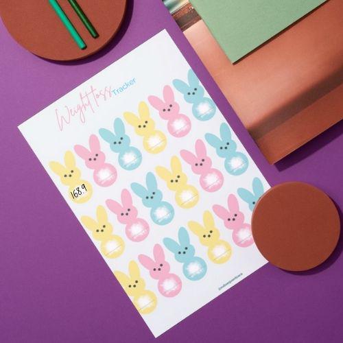 Printable Weight Loss Tracker: Fun Motivational Designs (Digital Download A4/A5/US Letter)