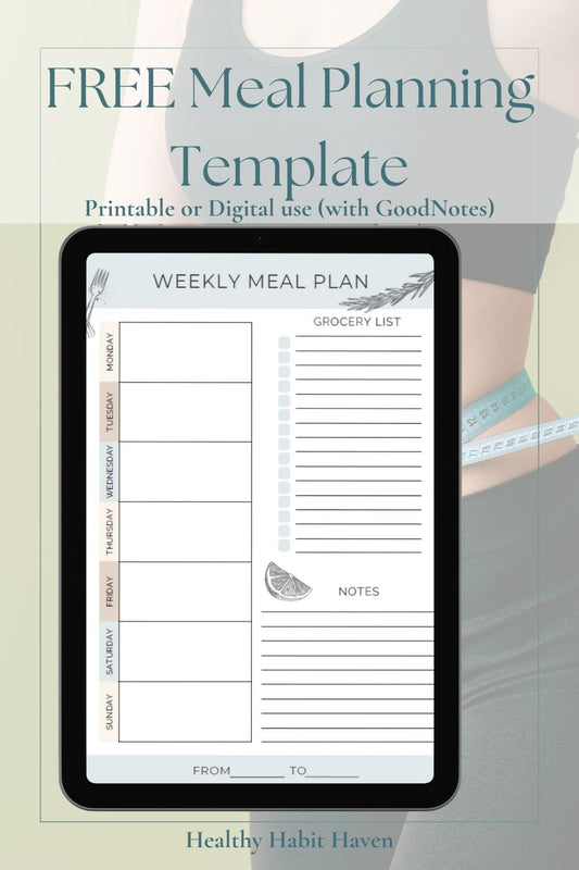 Free Weekly Meal Planner + Grocery List – Printable PDF Short subtitle: Plan meals from Monday–Sunday and shop faster with a built‑in grocery list.