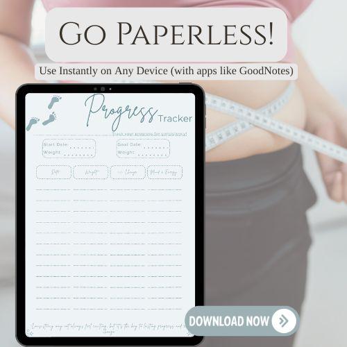 Weight Loss Progress Tracker Printable | Goal & Measurement Log | Digital Download